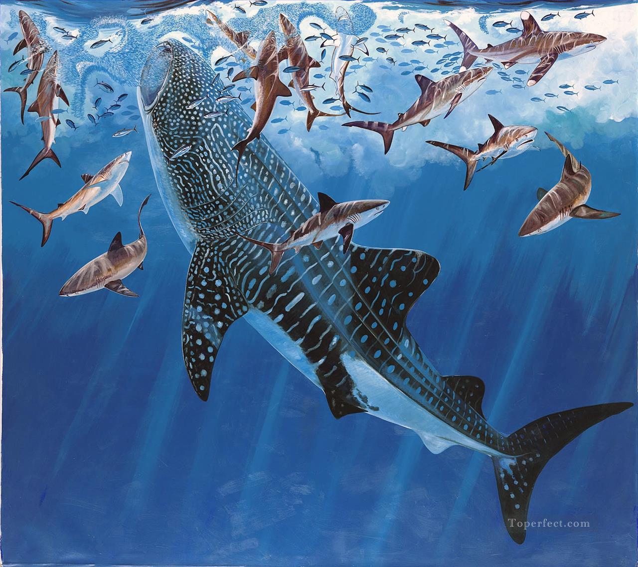 GH Art Requin Baleine Peintures à l'huile